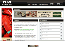 Tablet Screenshot of clannames.net